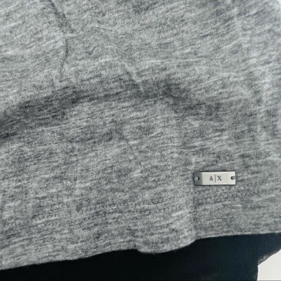 Armani Exchange Shirt Womens XS Pieced Two-Layer Wool Jersey Short Sleeve NWT - Picture 7 of 10